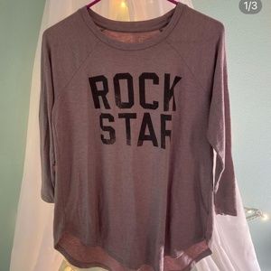 Pale Pink Rockstar Long-Sleeve Top American Eagle